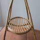 Hand-crafted mid century magazine rack in bamboo, 1960s
