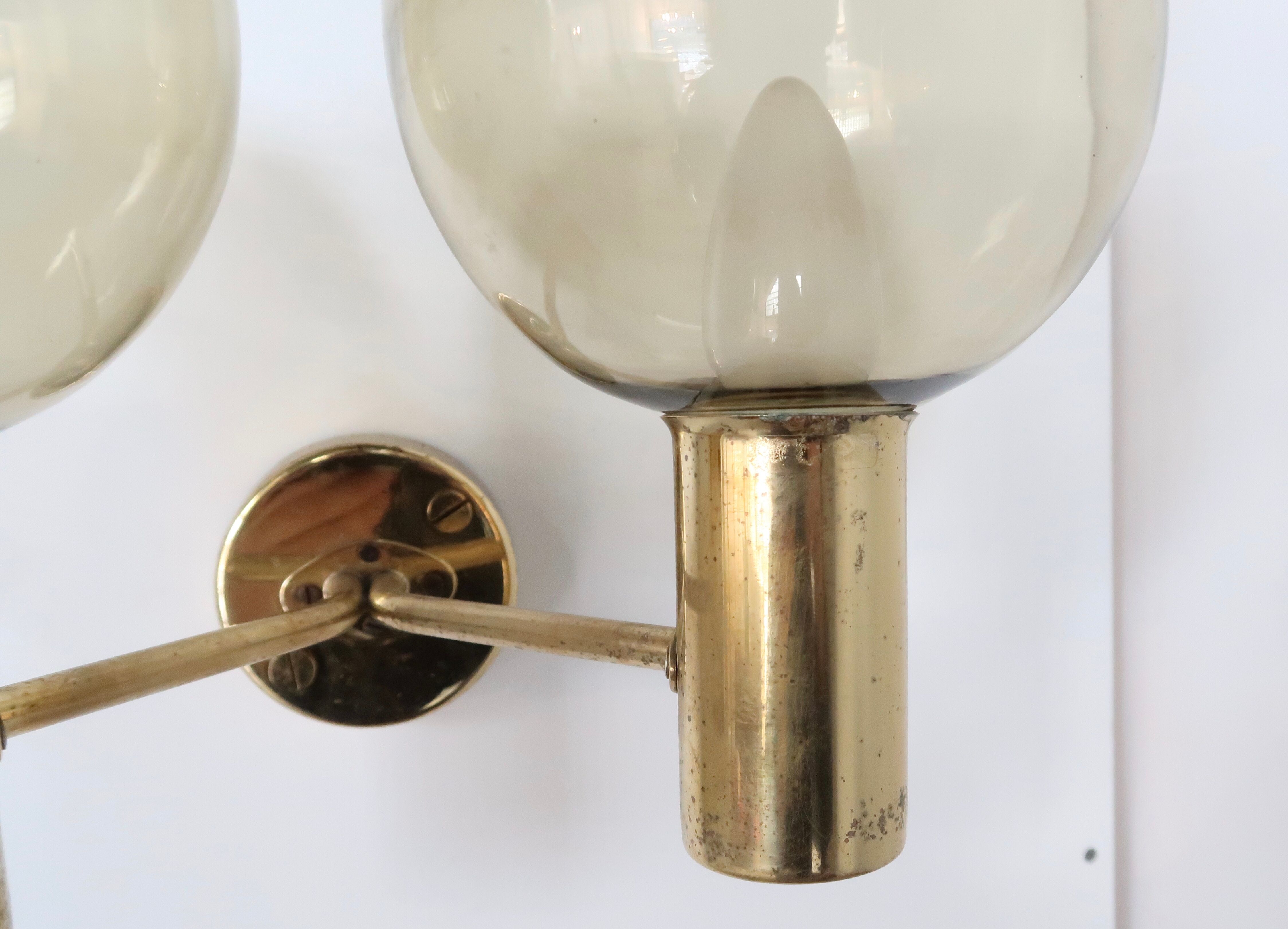 Pair of wall lamp by Hans-Agne Jakobsson for Markaryd, Sweden