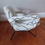 Fauteuil années 50, retapissé