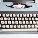 Sky Blue Brother Typewriter from 1980