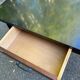 Vintage Scandinavian desk 1950 black top school style mid-century