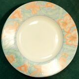Set of 6 Arcopal hollow plates decorated with stylized birds