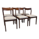 Set of 6 Scandinavian rosewood chairs circa 1970