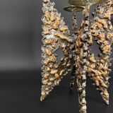 Brutalist sculptural chandelier with 4 lights