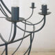 Chandelier en fer vintage large, 12 ampoules