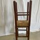 Pair of straw and wood stools