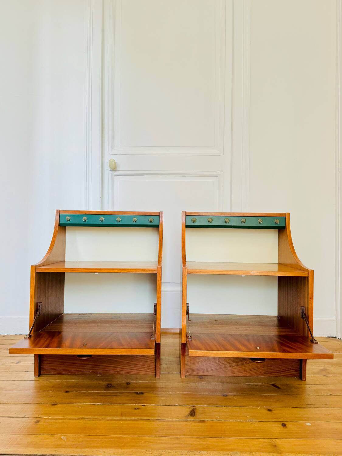 Pair of vintage Scandinavian design bedside tables