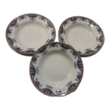 9 assiettes creuses anciennes  Moulin des Loups et Hamage