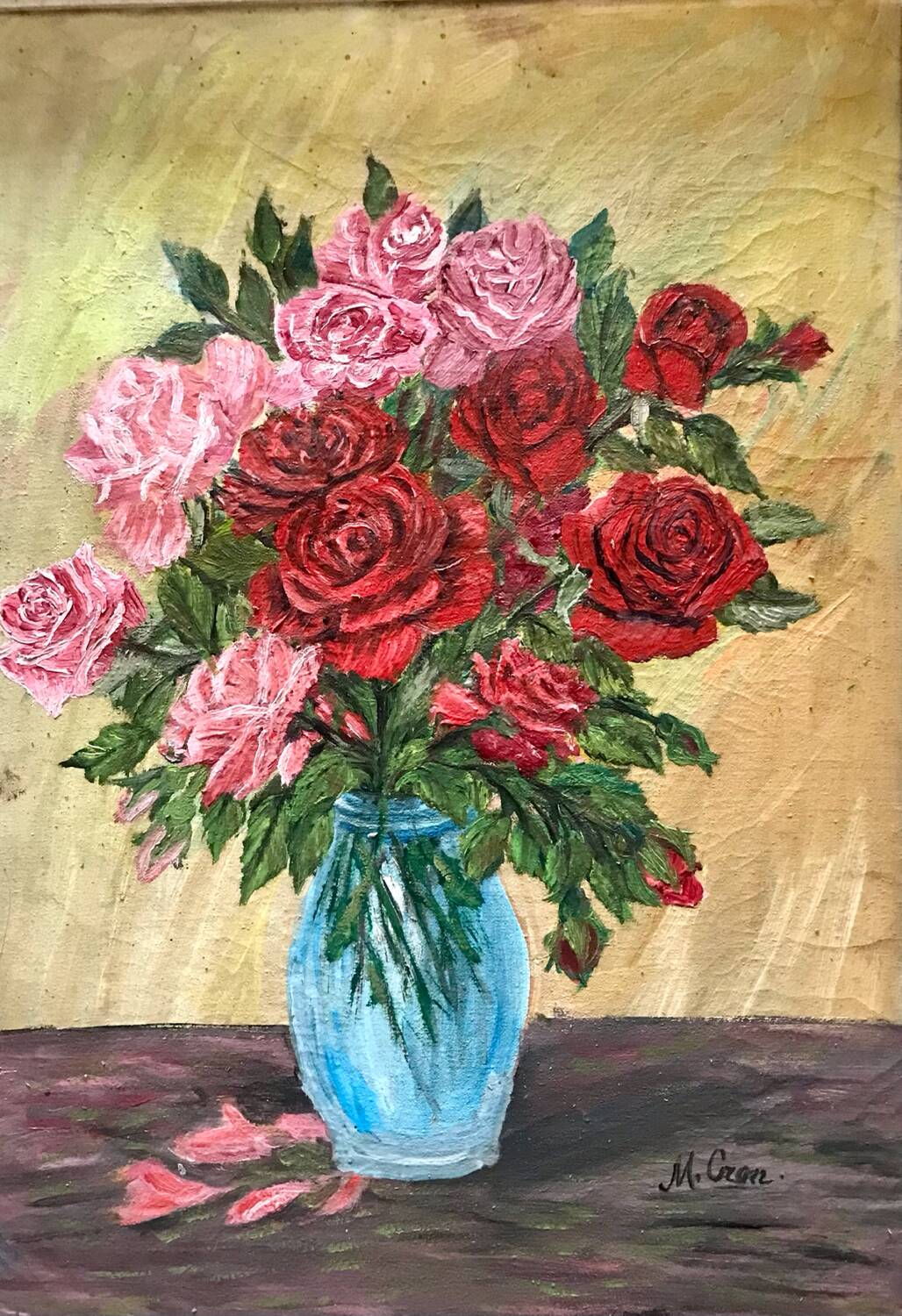 Old painting of flowers