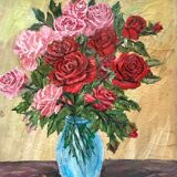 Tableau ancien les fleurs