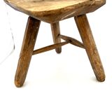 Rustic tripod wood stool