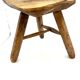 Tabouret rustique bois tripode