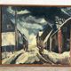 Hiver dans la rue, huile sur toile signée