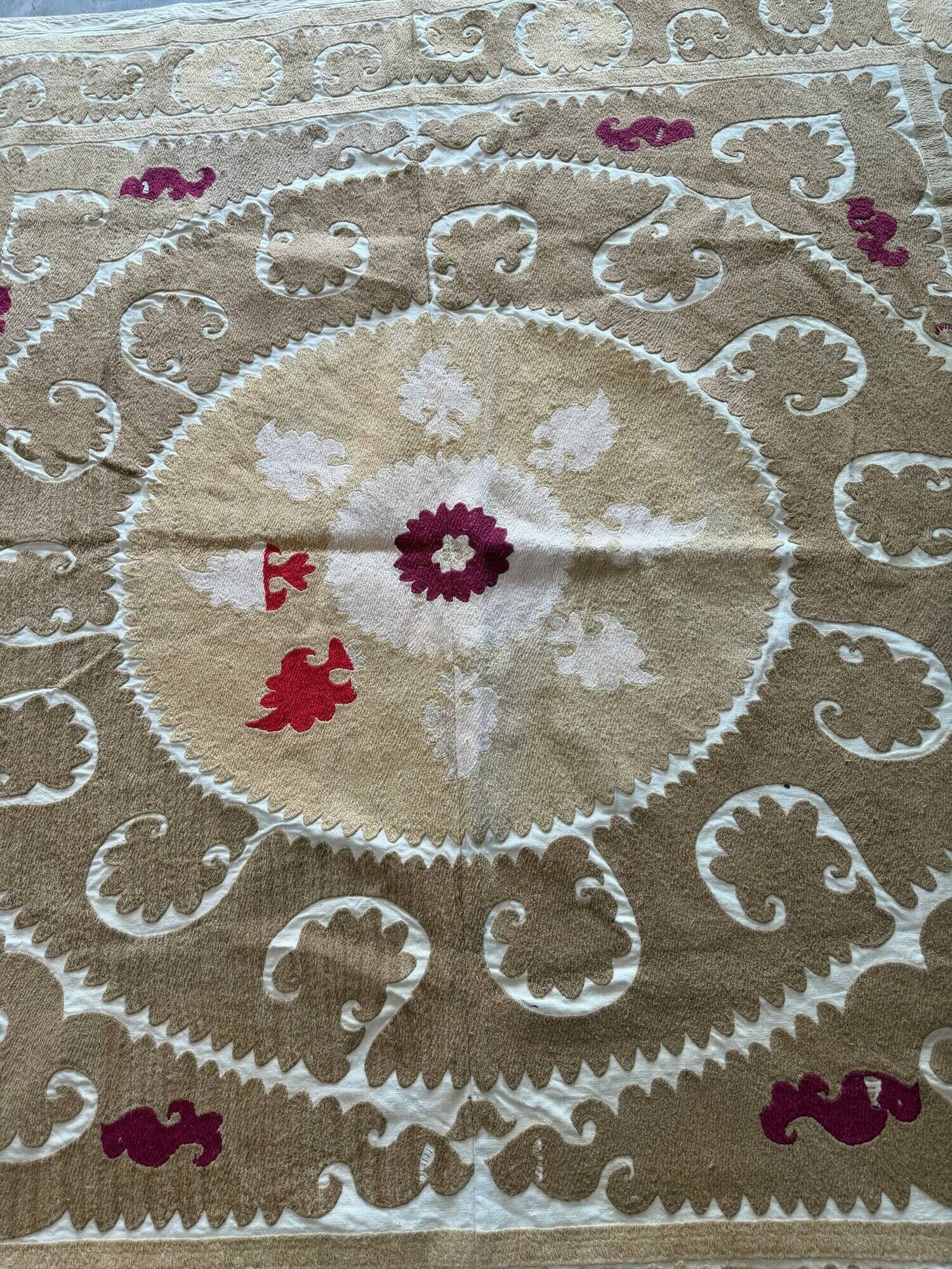 Vintage hand-embroidered tablecloth 154x160 cm