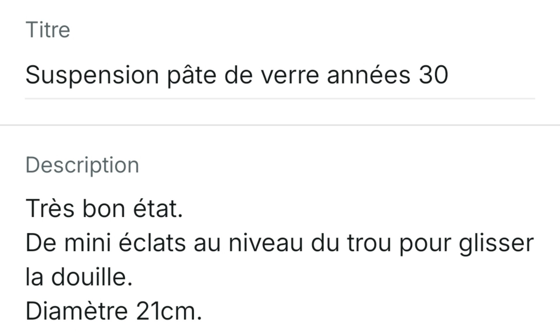 Abat-jour pâte de verre art déco