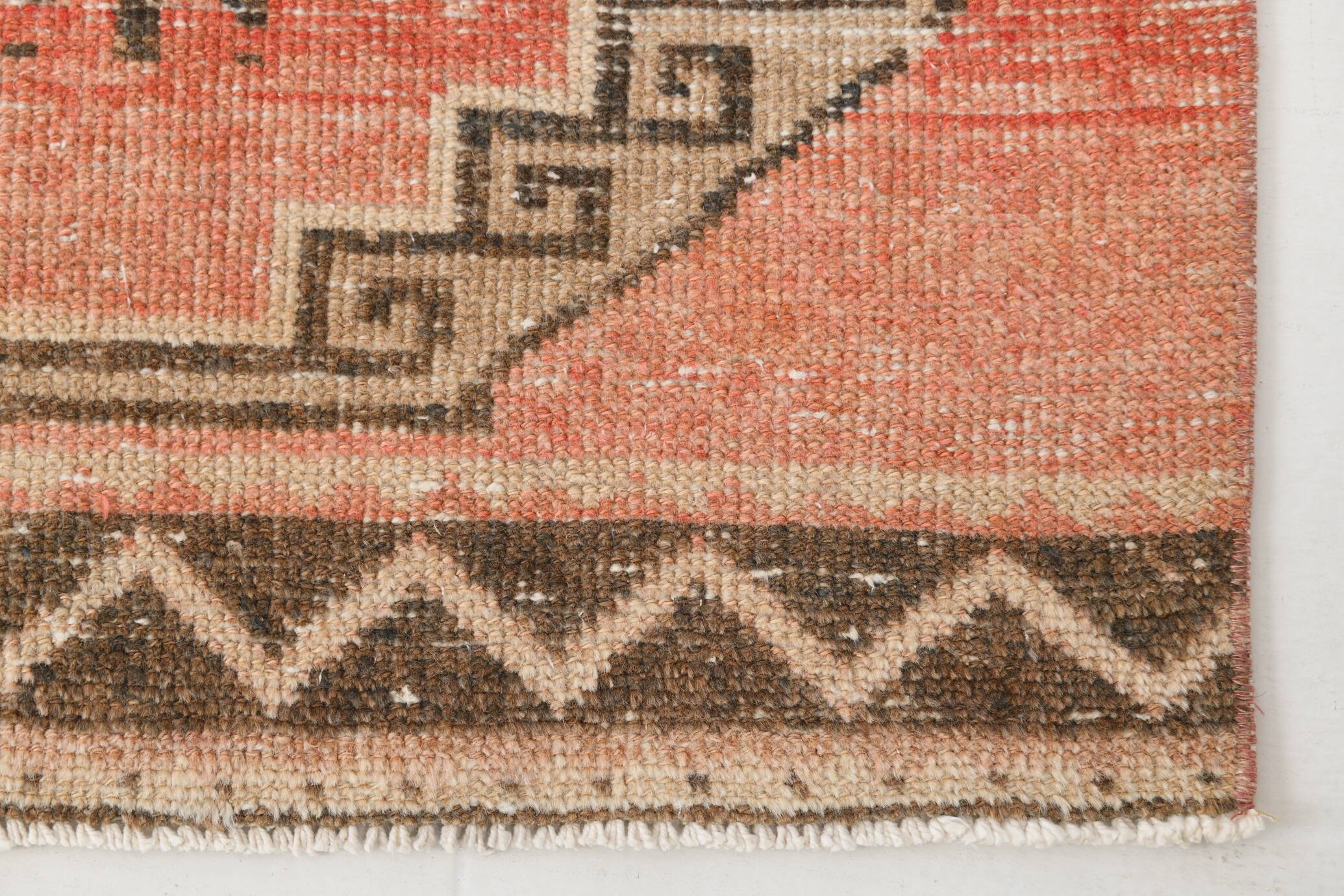 Vintage Pale Red Oriental Persian Runner Rug, 84x389Cm