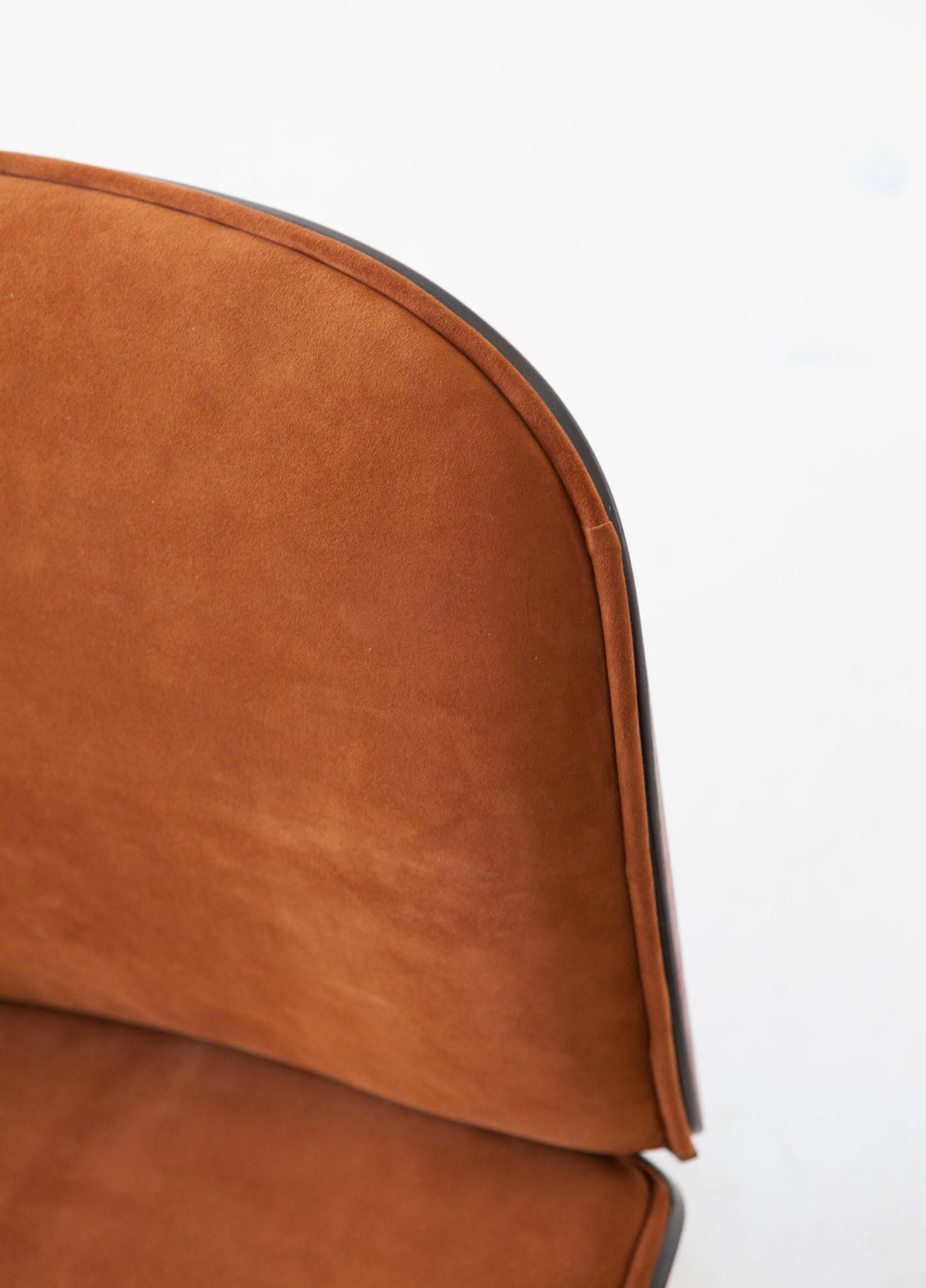 Desk Chair by Ico Parisi for Mim, Exotic Wood and Suede Leather