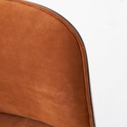 Desk Chair by Ico Parisi for Mim, Exotic Wood and Suede Leather