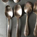 Silver metal spoons