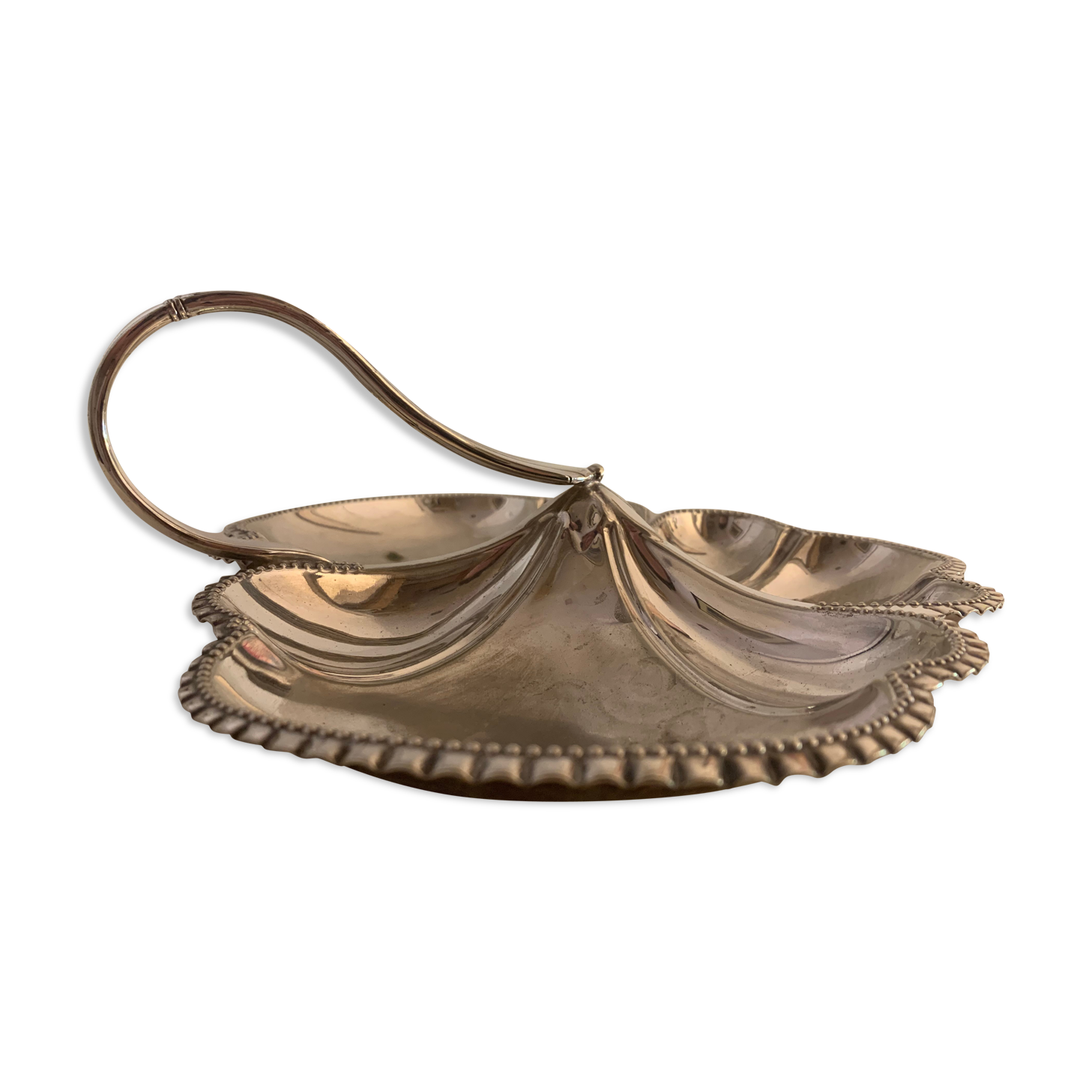 Walker Silver Metal Aperitif Dish - Sheffield Hall England Art Deco 1920