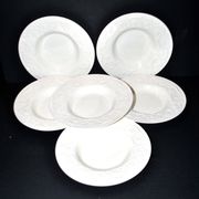 Wedgwood set of 6 pasta plates, Patrician garland, England