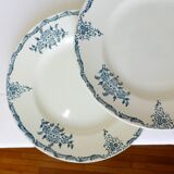 4 flat ironstone plates from St Amand