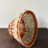 60s orange and beige wool lampshade