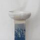 Ceramic piece decorated with cyanotype