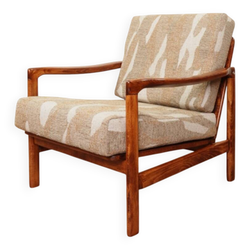 Vintage armchair with cushions, designed by Zenon Bączyk, Poland, 1960s.