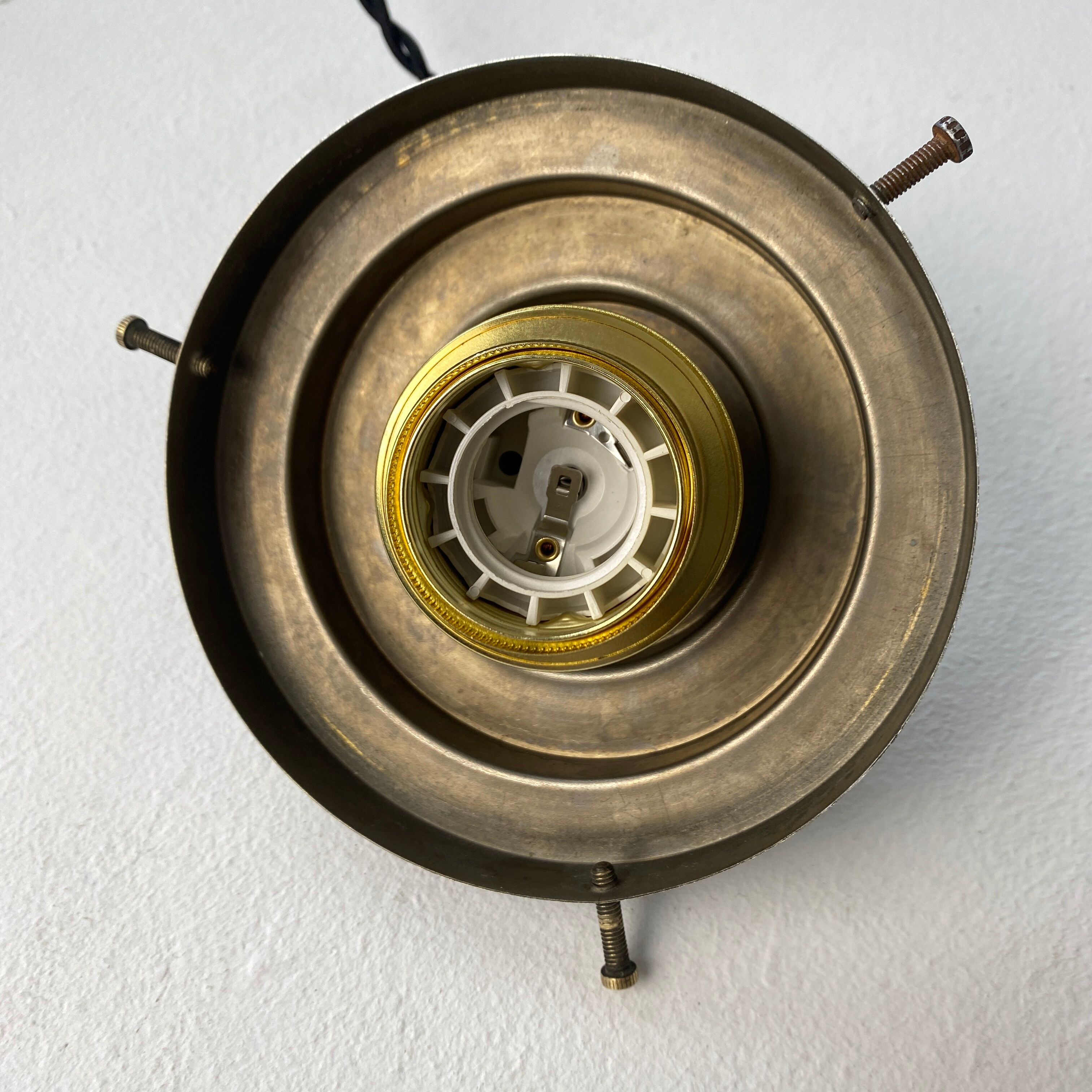 Old vintage opaline pendant lamp