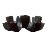 Brutalist cast iron candlestick from mid-century Japan by Jens H. Quistgaard, 1960s.