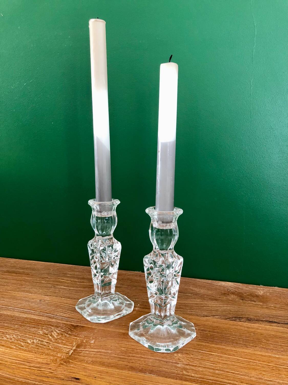 Square base candle holders