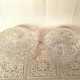 Glass Pendant Light Chandelier Ceiling Light France POP 1960 Retro Decoration 1 Pair