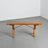 Assembly work, pine bench circa 1980