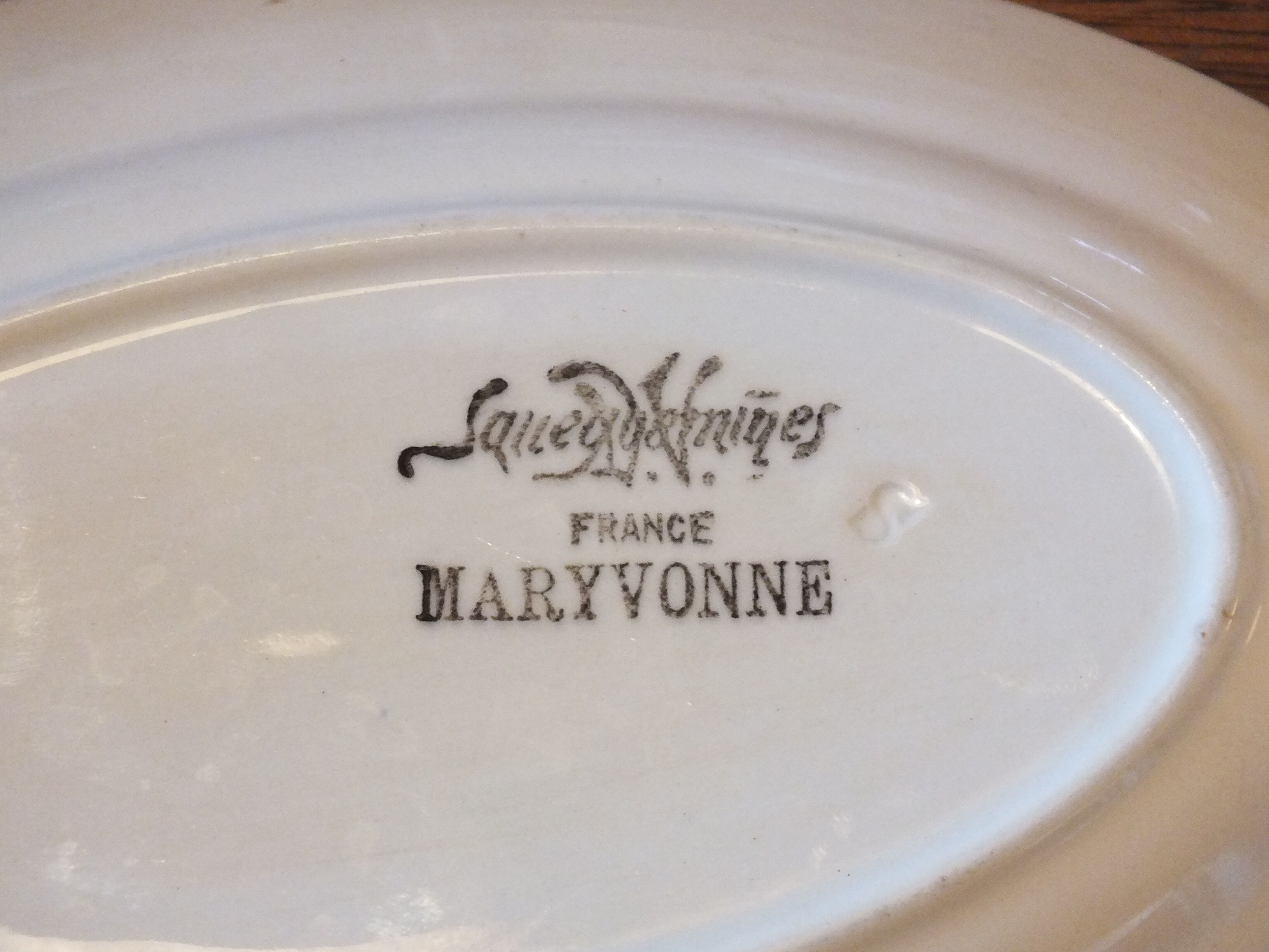 Ravier vintage Sarreguemines DV service Maryvonne