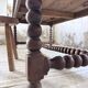 Solid oak table 1900 drapery style XL 280cm with extensions