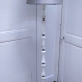 Solid alabaster floor lamp with metal trim from the 70s