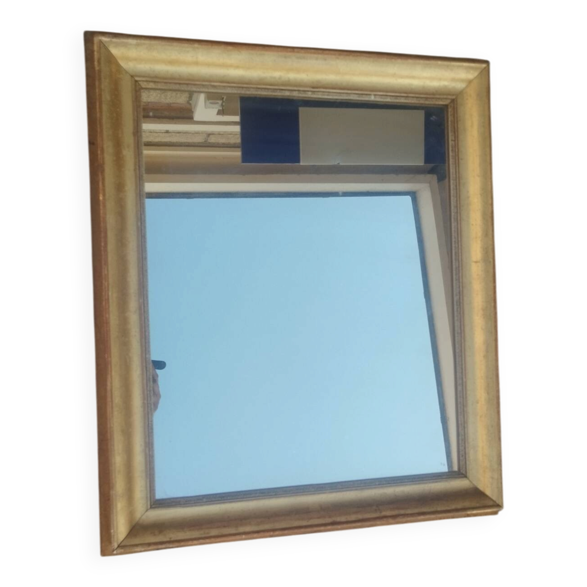 Miroir ancien en stuc doré époque xixeme