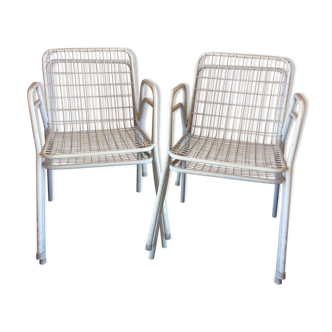 Lot of 4 armchairs Emu model Rio