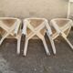 Set of 6 chairs sitting painted bentwood 1950s formica