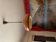 Vintage brown plastic ceiling light with spiral suspension, 1960s, Czech Republic.