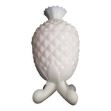 Bonbonnière, pineapple sugar bowl in white opaline.