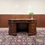 Classic English Kidney Shaped Chesterfield Desk