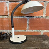 Vintage Aluminium Desk Flexo Lamp ALUMINOR White Metal + Aluminium Globe