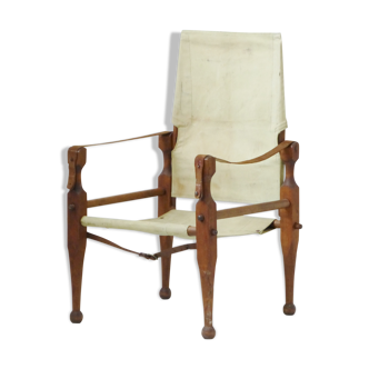 Fauteuil scandinave Safari en teck édition ancienne vintage Danish chair