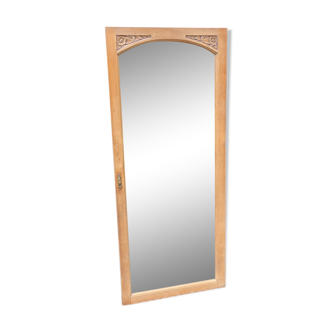 Beveled floor mirror on art deco frame