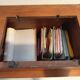 Antique sewing machine cabinet