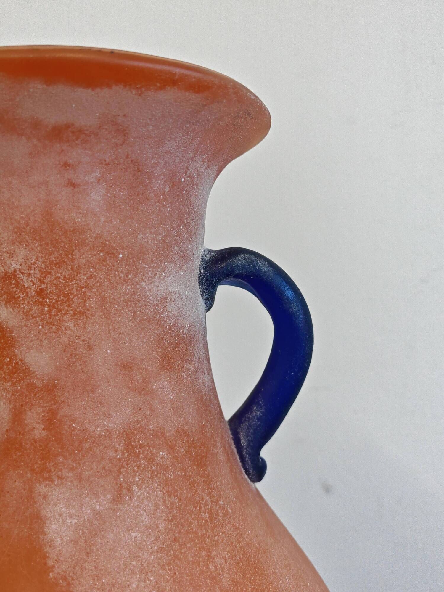Scavo Glass Vase from Murano by Carlo Moretti, 1970s