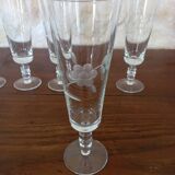 Set of 6 champagne flutes
