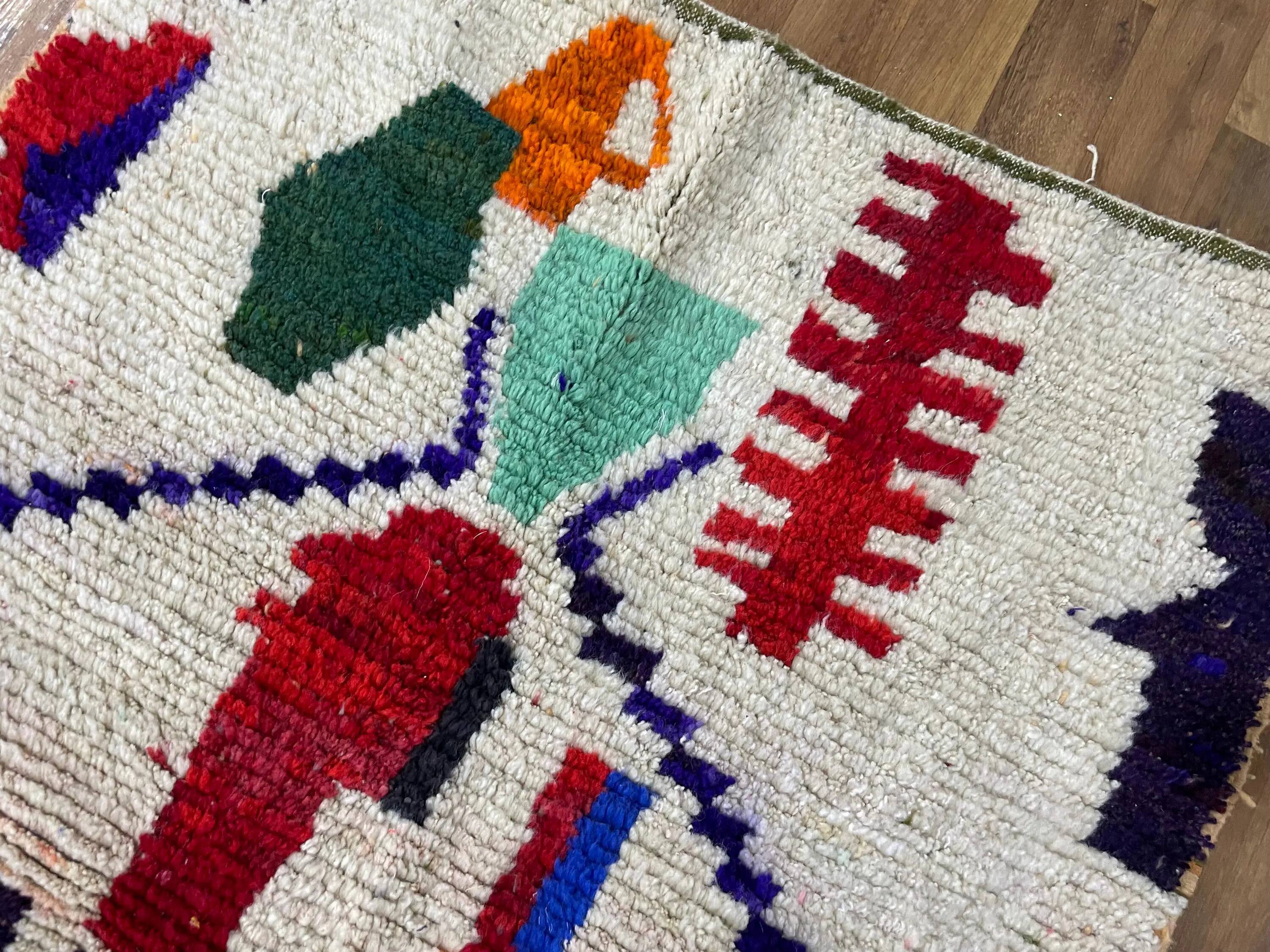 Handmade pure wool Moroccan rug 3x2 m
